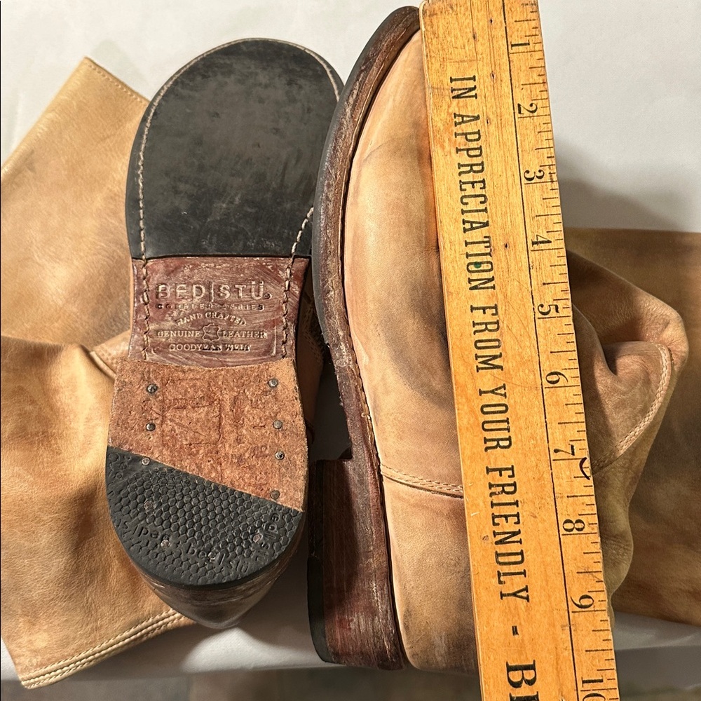 Bed Stu Manchester tan distressed leather boots - Picture 4 of 8